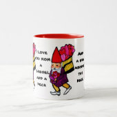 MAMA EIN SCHEFFEL UND EINE PECK-Tasse Zweifarbige Tasse (Mittel)