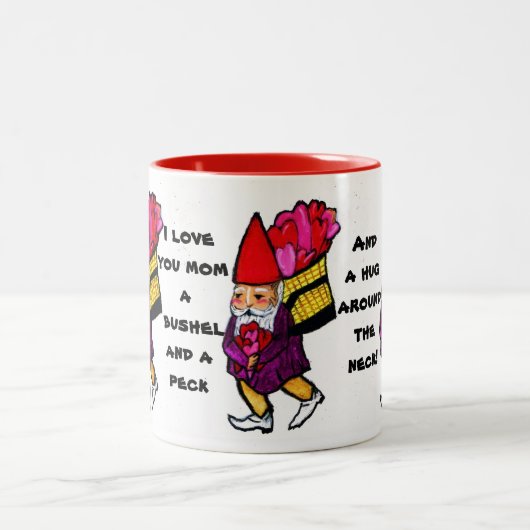 MAMA EIN SCHEFFEL UND EINE PECK-Tasse Zweifarbige Tasse (Mittel)