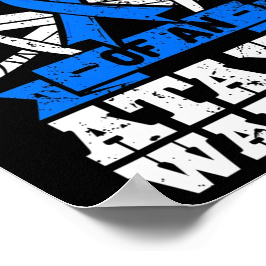 Mama einer Ataxie-Krieger-Bewusstsein Ribbon-Dysta Poster (Ecke)