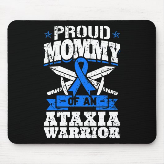 Mama einer Ataxie Warrior Awareness Ribbon Dystax Mousepad (Vorne)