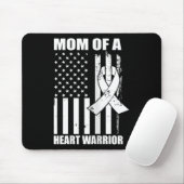 Mama einer Herzerkrankung des roten Herzens Mousepad (Mit Mouse)