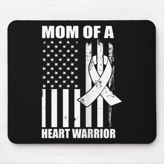 Mama einer Herzerkrankung des roten Herzens Mousepad (Vorne)