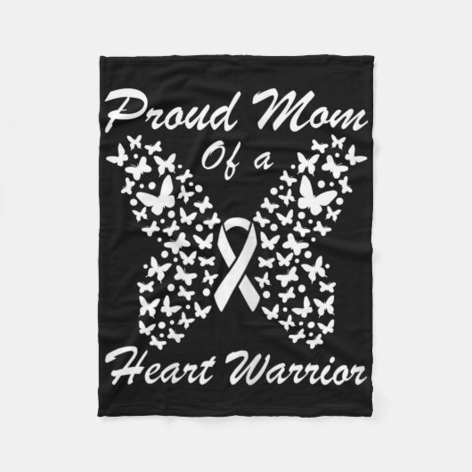Mama einer Herzkrankheit Fleecedecke (Vorderseite)
