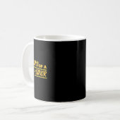 Mama einer kriegerischen Mama Kindheitskrebs Kaffeetasse (Vorderseite Links)