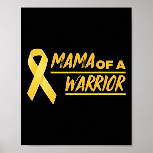 Mama einer kriegerischen Mama Kindheitskrebs Poster (Vorne)