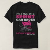 Mama einer Rennfahrerin am Sprint-Wagen P T-Shirt (Design vorne)