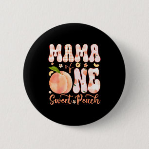 Mama einer süßen Pfirsich-1-Geburtstagsfeier für M Button