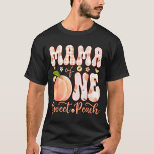Mama einer süßen Pfirsich-1.-Geburtstagsfeier für T-Shirt