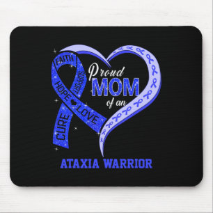 Mama eines Ataxia Warrior Blue Ribbon Matching Fam Mousepad