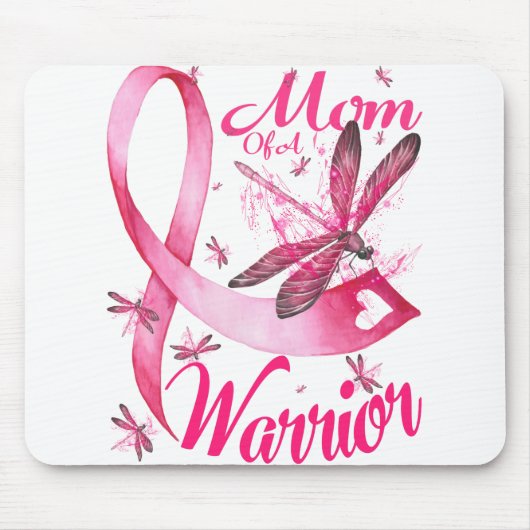 Mama eines Brustkrebserlebnisses eines Kriegers Mousepad (Vorne)