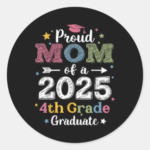 Mama eines Cl 2025 Grade Graduate Graduati Runder Aufkleber
