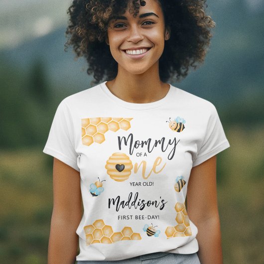 Mama eines einjährigen | Erster Bienentag T-Shirt