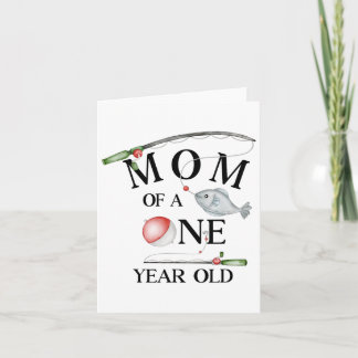 Mama eines einjährigen Fischerjungs 1. Geburtstag  Karte