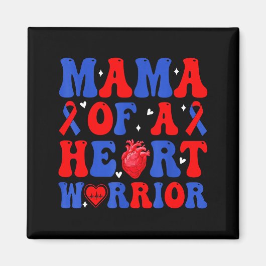 Mama eines Herzens Kriegers angeborener Herzfehler Magnet (Vorne)