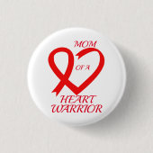 Mama eines Herzkriegers Button (Vorderseite)