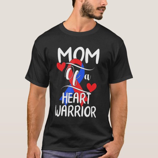 Mama eines Herzkriegers KD Aufklärung Monat Herz D T-Shirt (Vorderseite)