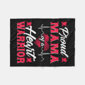 Mama eines Herzkriegers - KD-Bewusstsein Fleecedecke (Vorderseite (Horizontal))