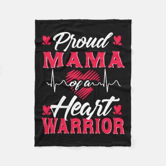 Mama eines Herzkriegers - KD-Bewusstsein Fleecedecke (Vorderseite)