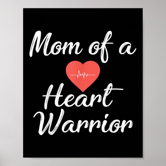 Mama eines Herzkriegers Poster (Vorne)