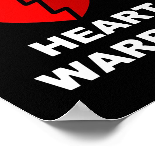 Mama eines Herzkrieges T Shirt Herzerkrankung Poster (Ecke)