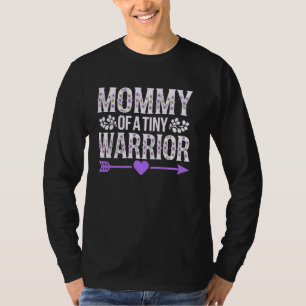 Mama eines kleinen Kriegers Lila Blumen Süße Mütte T-Shirt