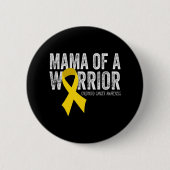 Mama eines Krebserkrankungsribons im Krieg Button (Vorderseite)