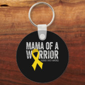 Mama eines Krebserkrankungsribons im Krieg Schlüsselanhänger (Vorderseite)