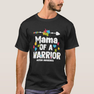 Mama eines Kriegerautismus Familie Rätsel Bewussts T-Shirt