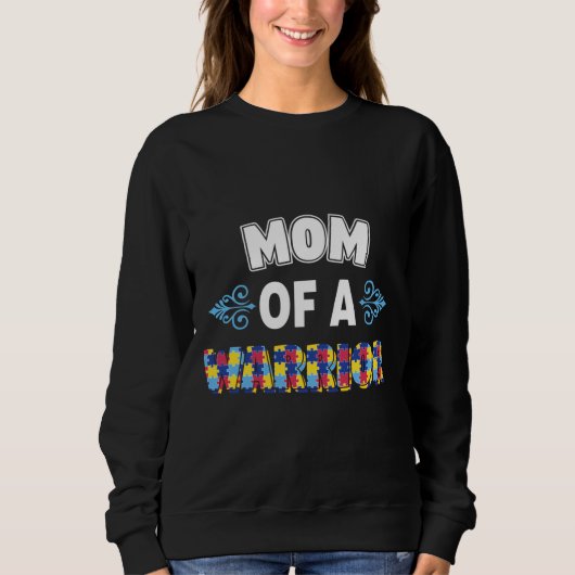 Mama eines Kriegerautismus Sweatshirt (Vorderseite)