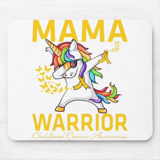 Mama eines kriegerischen Krebsbewusstseins Mousepad (Vorne)