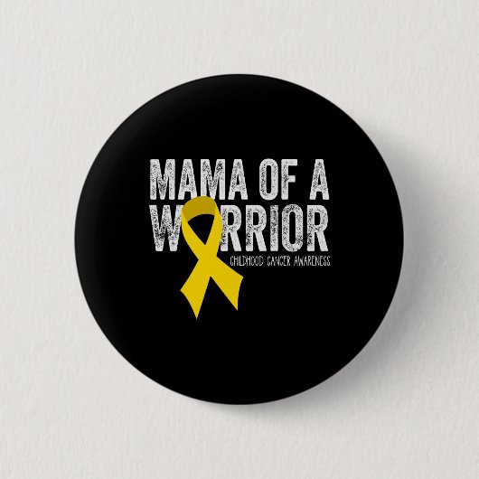 Mama eines Kriegers Kindheitskrebs-Schleife Onkolo Button (Vorderseite)