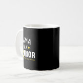 Mama eines Kriegsherochenkrebsbewusstseins Kaffeetasse (Vorderseite Links)