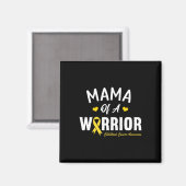 Mama eines Kriegsherochenkrebsbewusstseins Magnet (Vorderseite/Rückseite)