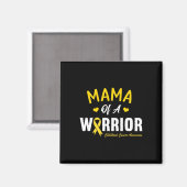 Mama eines Kriegsherochenkrebsbewusstseins Magnet (Vorderseite/Rückseite)