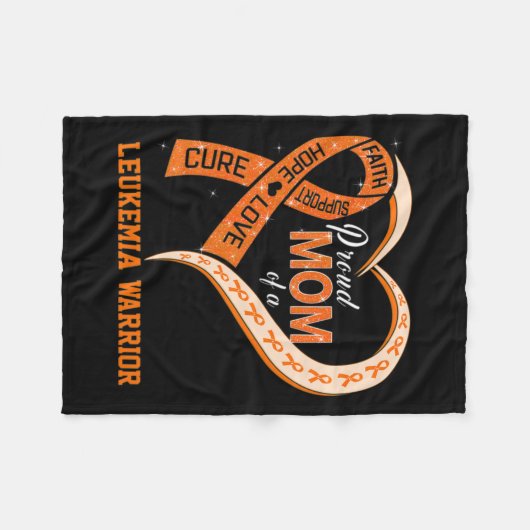 Mama eines Leukämie-Warriors 1 Fleecedecke (Vorderseite (Horizontal))