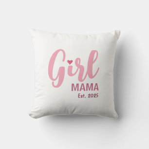 Mama eines Mädchens Est. 2025 Geschenk für neue Mü Kissen