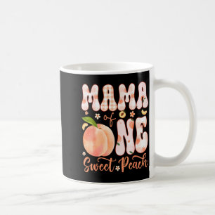 Mama eines süßen Pfirsichs 1. Geburtstagsmädchen-P Kaffeetasse