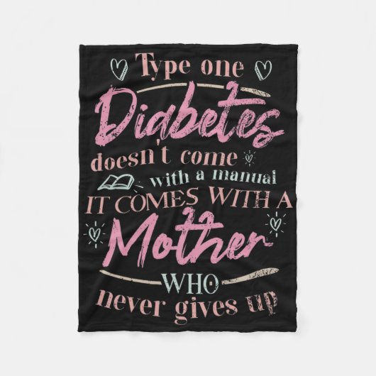Mama eines T1d-Diabetes-Kindes Fleecedecke (Vorderseite)