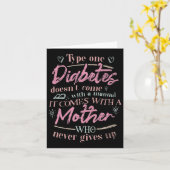 Mama eines T1d-Diabetes-Kindes Karte (Gelbe Blume)