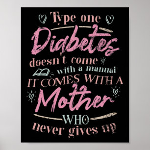 Mama eines T1d-Diabetes-Kindes Poster