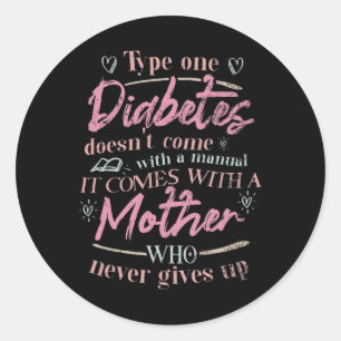Mama eines T1d-Diabetes-Kindes Runder Aufkleber
