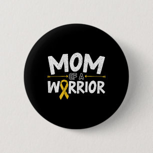 Mama eines Warrior Childhood Cancer Awareness Mont Button