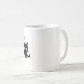 Mama eines Wildkindes mit Schwarzen Katzen-Design Kaffeetasse (VorderseiteRechts)