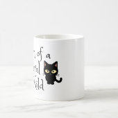 Mama eines Wildkindes mit Schwarzen Katzen-Design Kaffeetasse (Mittel)