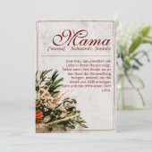 Mama - einfach unersetzlich - Bouquet (Stehend Vorderseite)