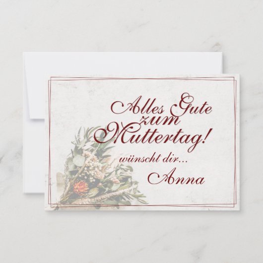 Mama - einfach unersetzlich - Bouquet (Rückseite)