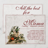 Mama - einfach unersetzlich - Bouquet (Vorne/Hinten)