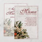 Mama - einfach unersetzlich - Bouquet (Vorne/Hinten)