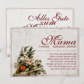 Mama - einfach unersetzlich - Bouquet (Vorne/Hinten)