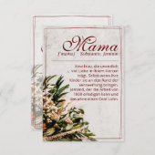 Mama - einfach unersetzlich - Bouquet (Vorne/Hinten)